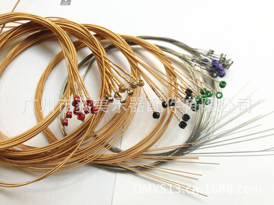 【荻美樂器生產(chǎn)批發(fā)高級琴弦 彩頭進(jìn)口六角鋼芯民謠鋼弦 吉他弦線】價格,廠家,圖片,樂器配件,廣州市荻美樂器配件-